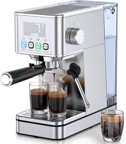 Alt Text for image 1: 20BAR Espresso Machine with PID Temp Control and Steam Wand