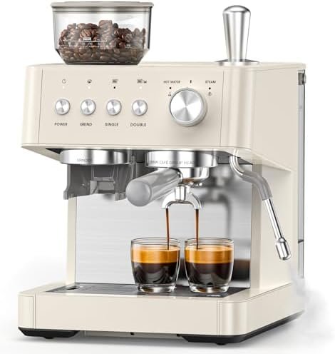 Close-up of the espresso machine's user-friendly control interface