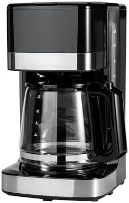 Alt Text for image 1: Amazon Basics 12 Cup Drip Coffee Maker with Glass Carafe